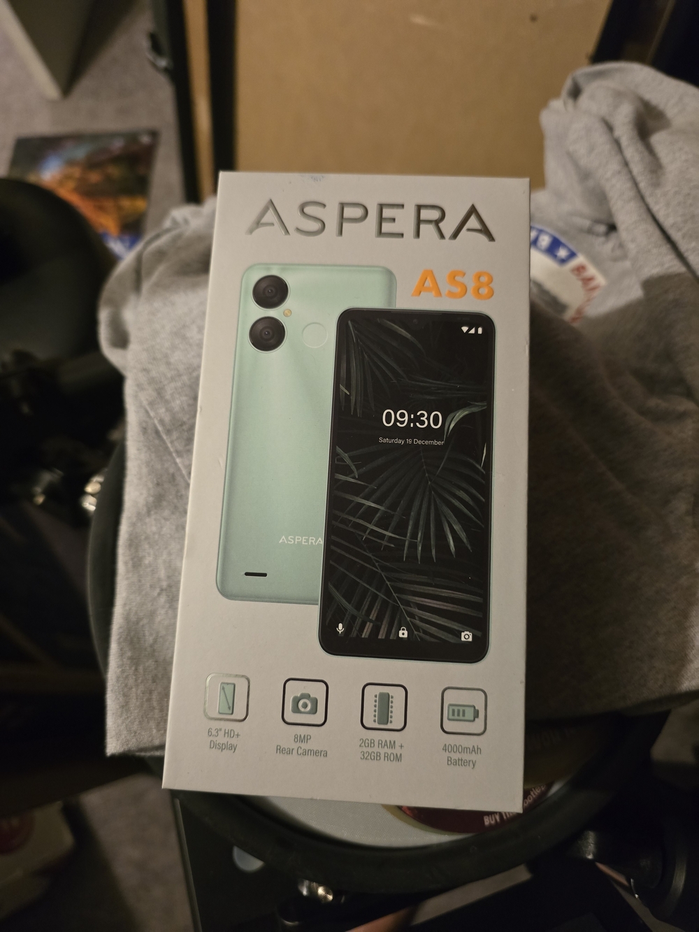 Aspera AS8 Mint Green Smartphone - 6.3" HD+ Display